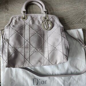 Christian Dior Grey Cannage Lambskin Leather Granville Bag